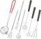 7-Piece Chocolate Dipping Tool Set – Professional Stainless Steel Candy Making Kit – Includes 1 Slotted Decorating Spoon & 6 Fondue Forks – Precision Culinary Dipping Tools for Truffles, Fruits & Pralines